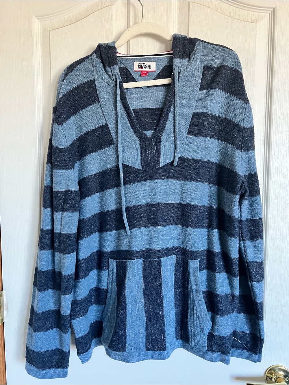 Tommy Hilfiger Denim Light Blue Striped Hoodie
